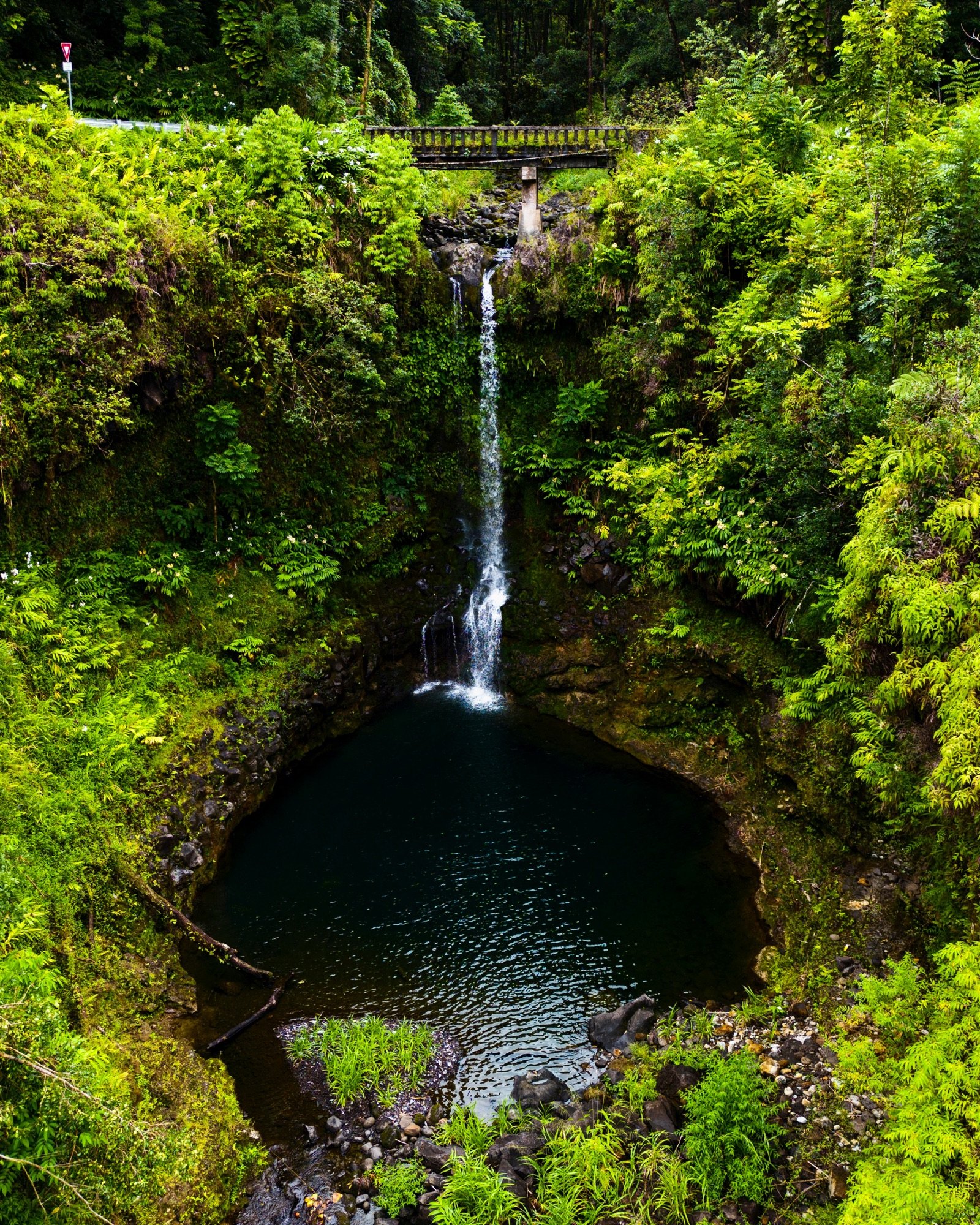 Secluded waterfall pool for romantic travel inspiration