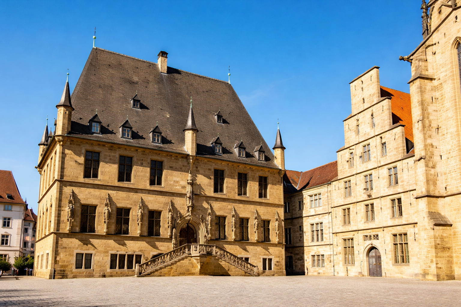 Nearby, the Erich Maria Remarque Peace Centre continues that tone. It focuses on war, peace